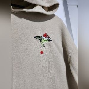 Ew People The Grinch CUSTOM embroidered HOODIE XL Tan